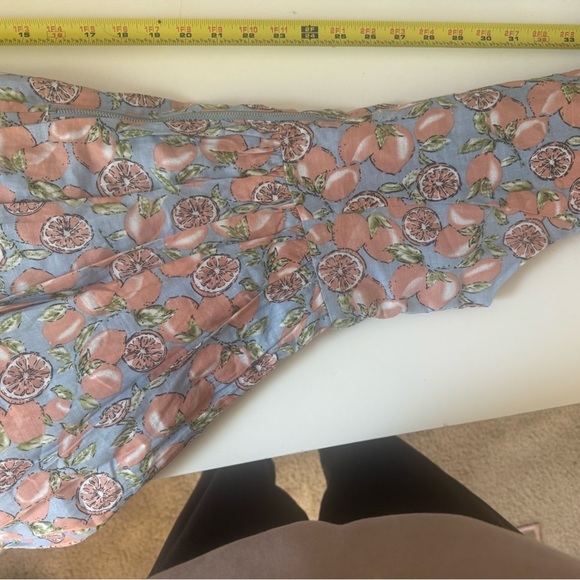 Everly Ace the Dress in Sky Lemons Citrus Blue Sz M A-line - Picture 10 of 12